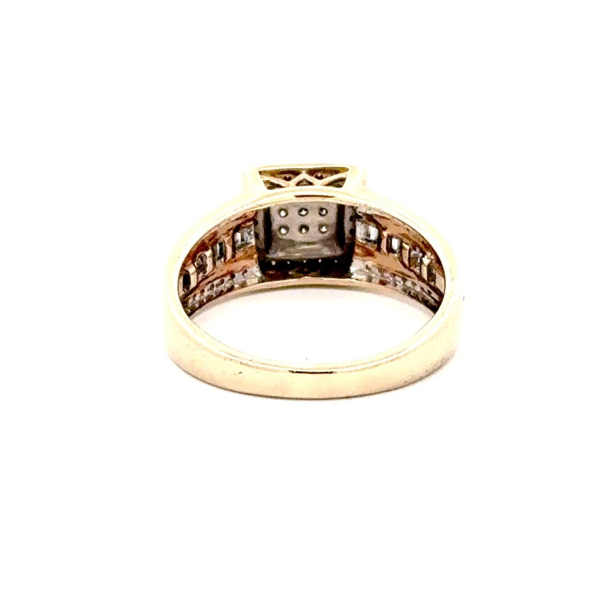 9ct Geometric Diamond Cluster Cocktail Ring in Yellow Gold - Mega Cash Sydney