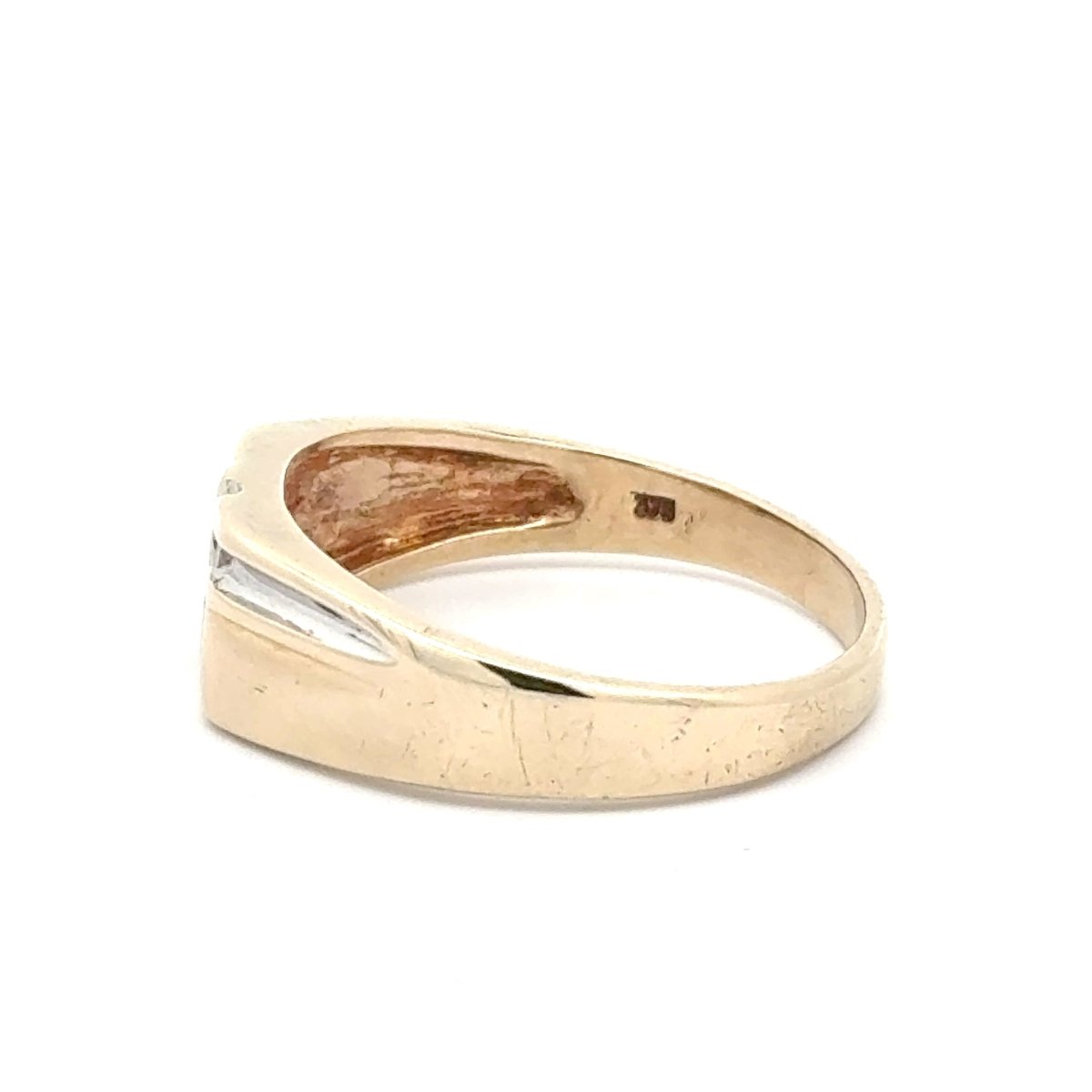 9ct Men’s Yellow Gold Diagonal Diamond Accent Band Ring - Mega Cash Sydney