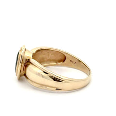 9ct Oval Purple Bezel-Set Solitaire Ring in Yellow Gold - Mega Cash Sydney