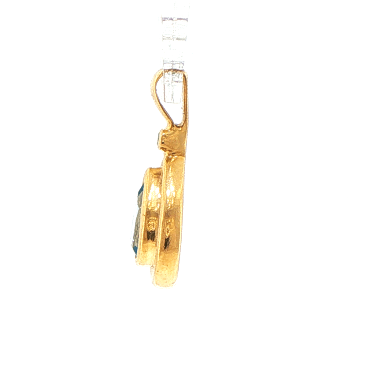 9ct Pear-Cut Blue Topaz Teardrop Pendant in Yellow Gold - Mega Cash Sydney