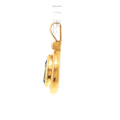 9ct Pear-Cut Blue Topaz Teardrop Pendant in Yellow Gold - Mega Cash Sydney