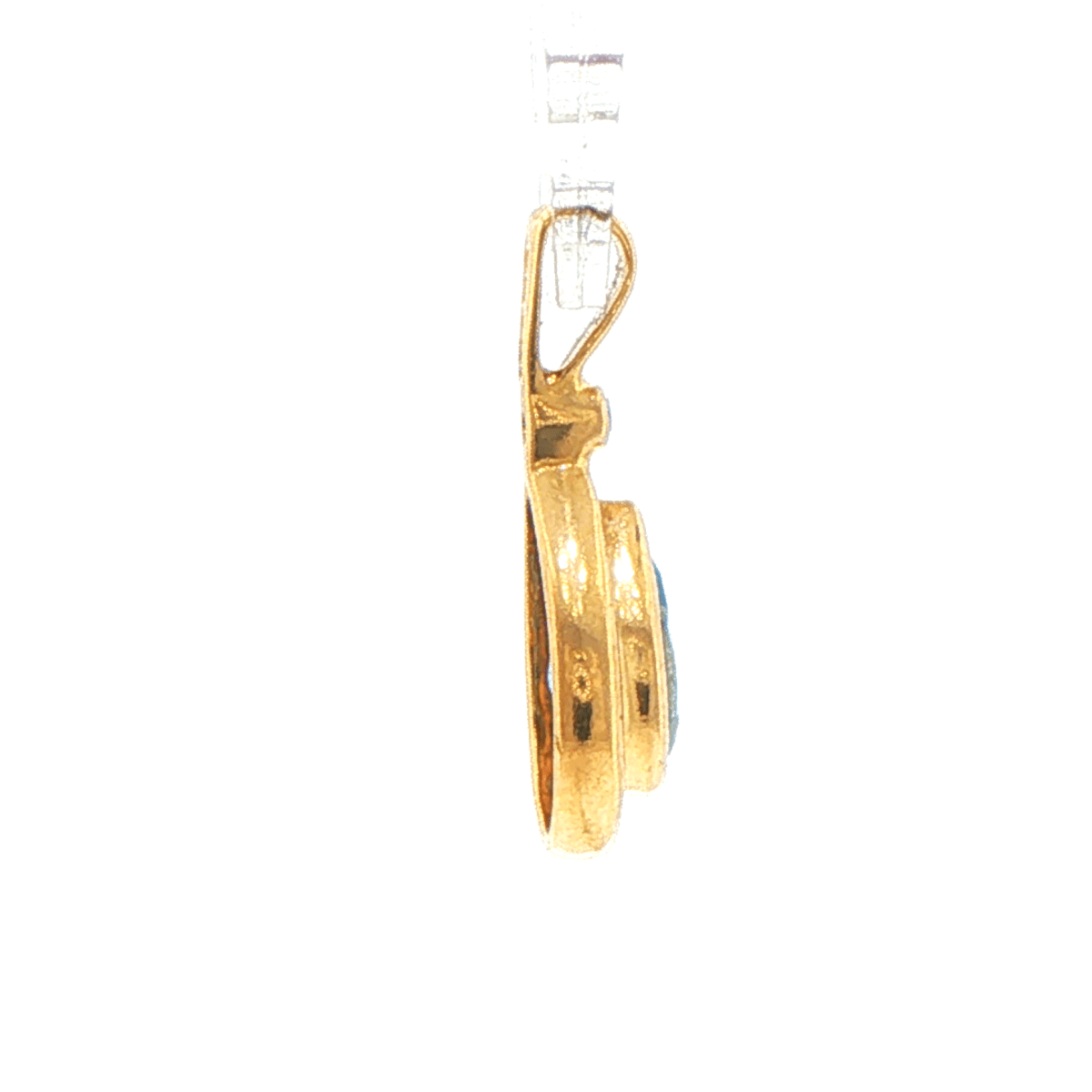9ct Pear-Cut Blue Topaz Teardrop Pendant in Yellow Gold - Mega Cash Sydney