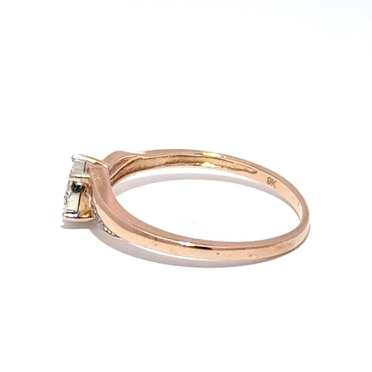 9ct Rose Gold Diamond Composite Bypass Ring - Mega Cash Sydney