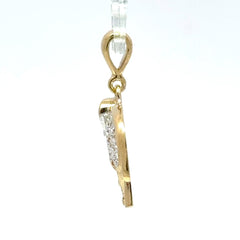 9ct Two - Tone Filigree Elephant Pendant in Yellow Gold - Mega Cash Sydney