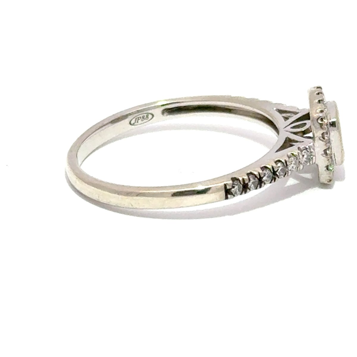 9ct White Gold Cushion Halo Diamond Cluster Engagement Ring - Mega Cash Sydney