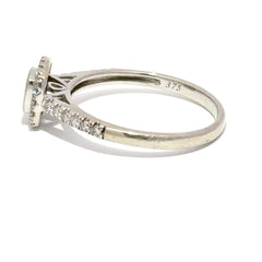 9ct White Gold Cushion Halo Diamond Cluster Engagement Ring - Mega Cash Sydney