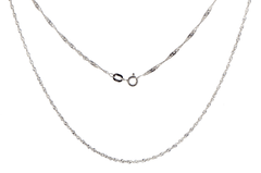 9ct White Gold Delicate Twisted Chain Necklace - Mega Cash Sydney