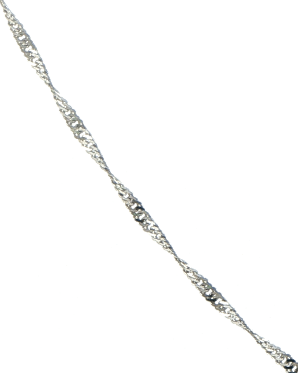 9ct White Gold Delicate Twisted Chain Necklace - Mega Cash Sydney