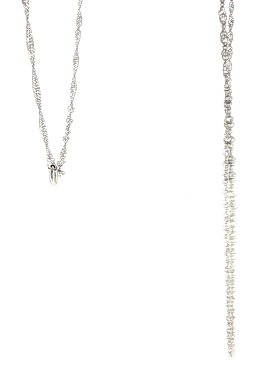 9ct White Gold Delicate Twisted Chain Necklace - Mega Cash Sydney