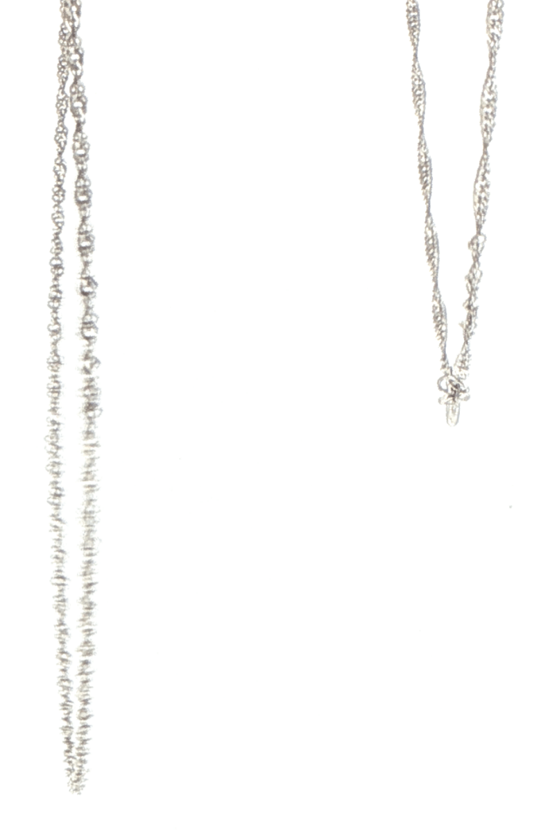 9ct White Gold Delicate Twisted Chain Necklace - Mega Cash Sydney