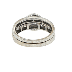 9ct White Gold Diamond Cluster Wedding Ring Set - Mega Cash Sydney