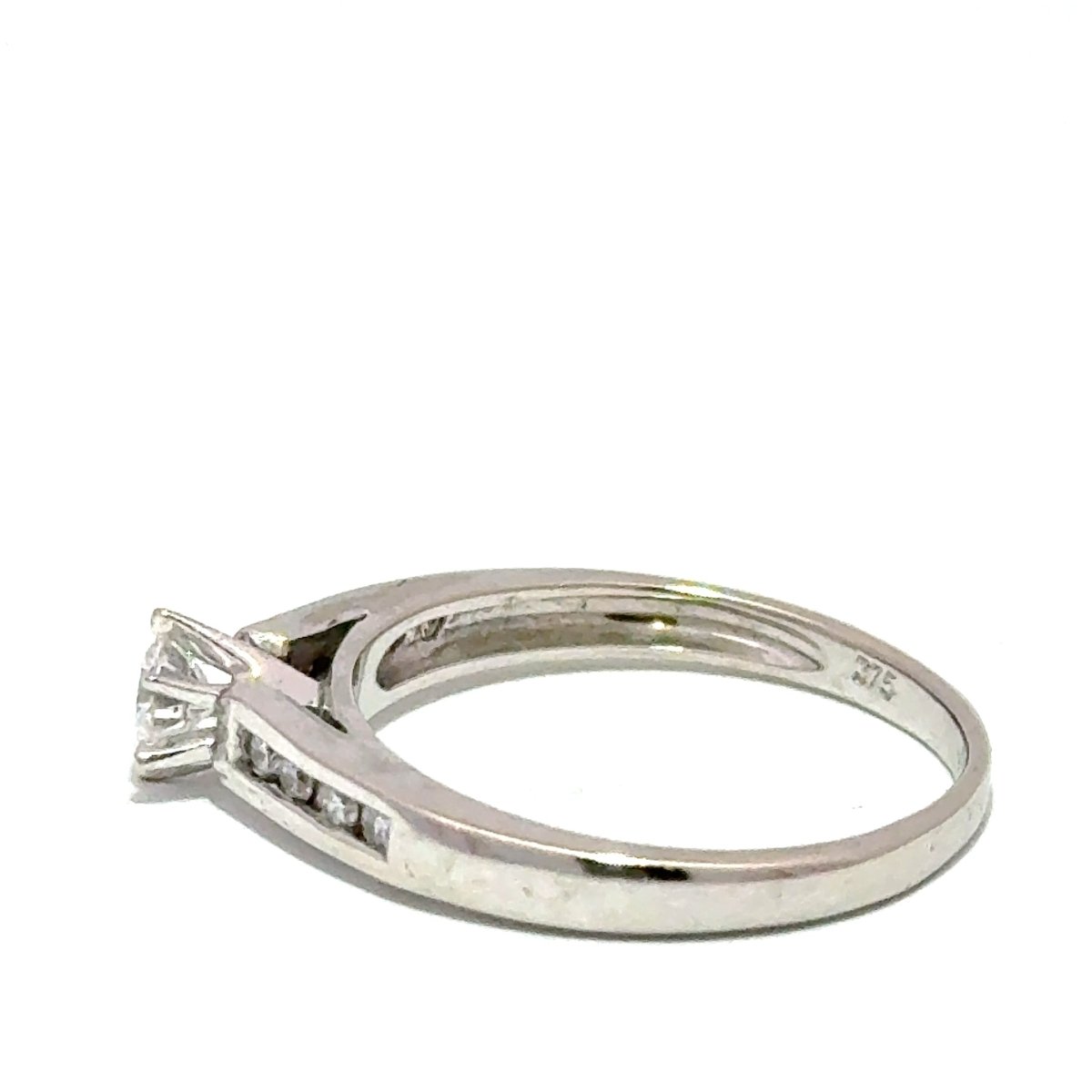 9ct White Gold Diamond Engagement Ring with Channel Set Shoulders - Mega Cash Sydney