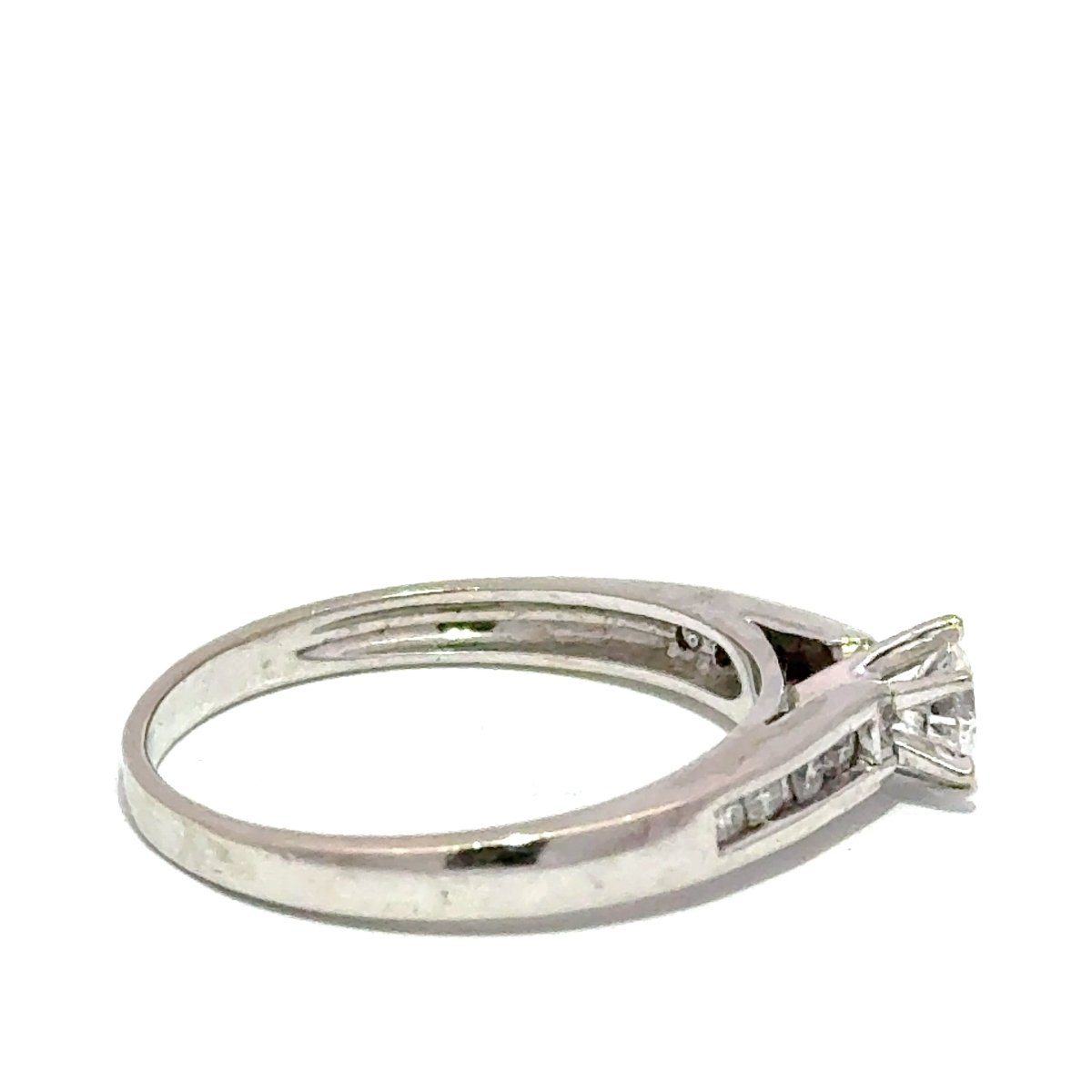 9ct White Gold Diamond Engagement Ring with Channel Set Shoulders - Mega Cash Sydney
