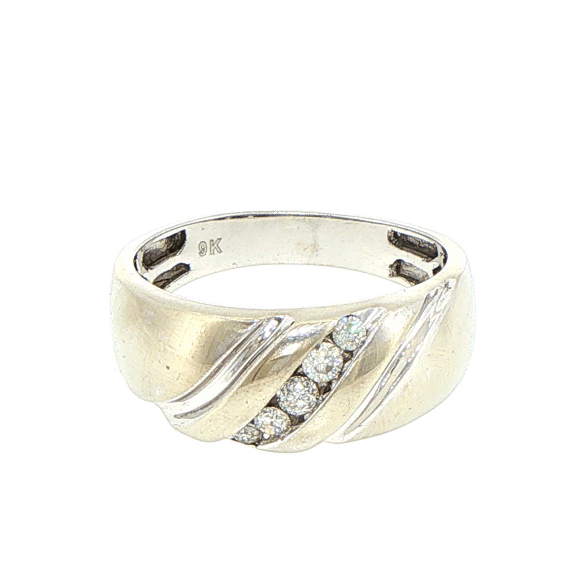 9ct White Gold Diamond Multi-Stone Band Ring - Mega Cash Sydney