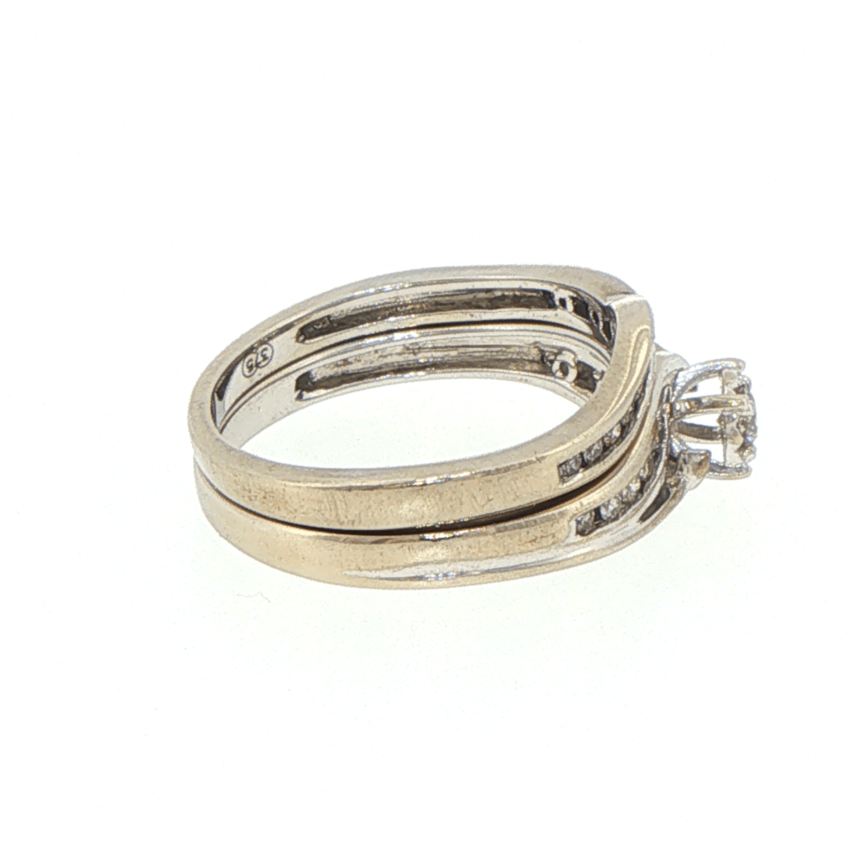 9ct White Gold Diamond Wedding Ring Set - Mega Cash Sydney