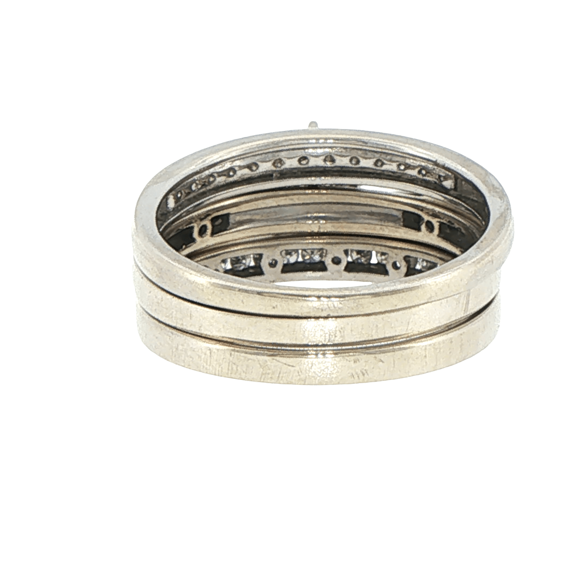 9ct White Gold Diamond Wedding Ring Set with Channel Accents - Mega Cash Sydney