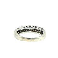 9ct White Gold Domed Pavé Diamond Band Ring - Mega Cash Sydney