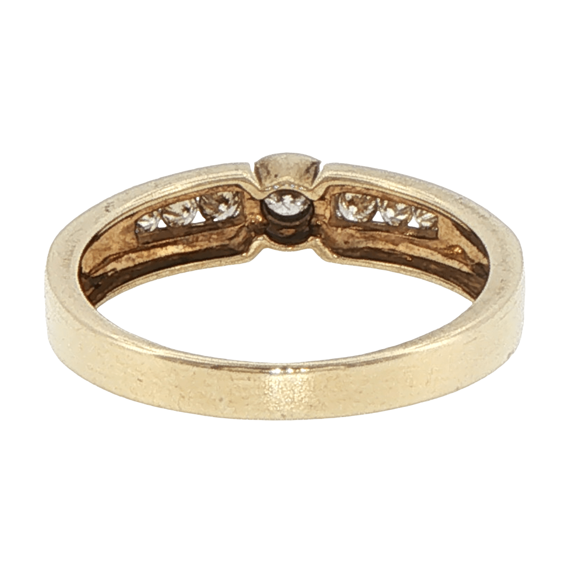 9ct Yellow Gold Bezel-Set Diamond Multistone Ring - Mega Cash Sydney