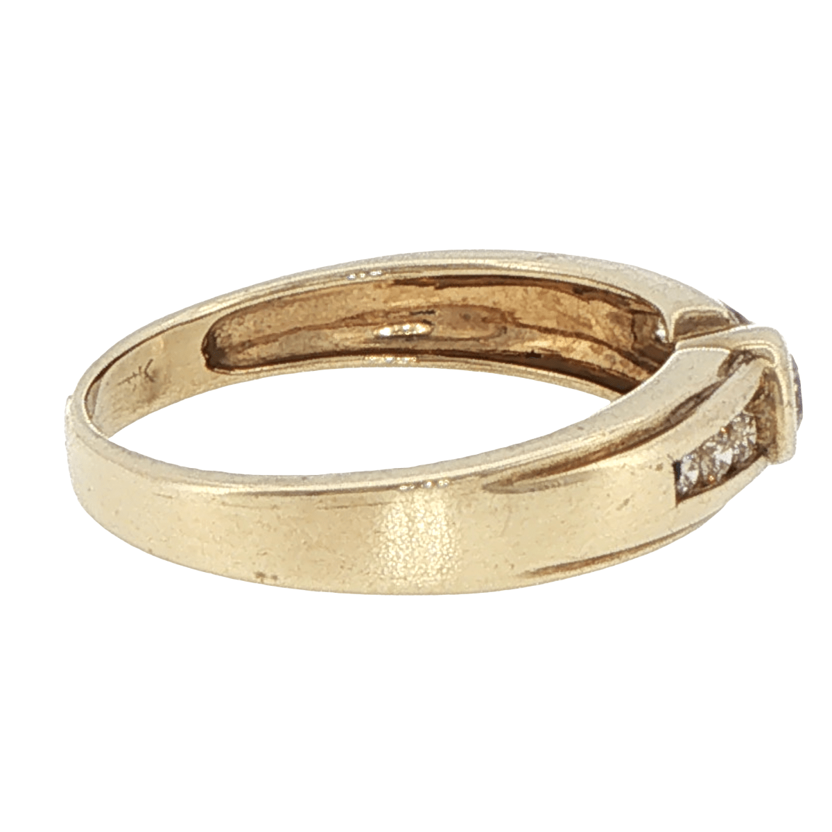 9ct Yellow Gold Bezel-Set Diamond Multistone Ring - Mega Cash Sydney