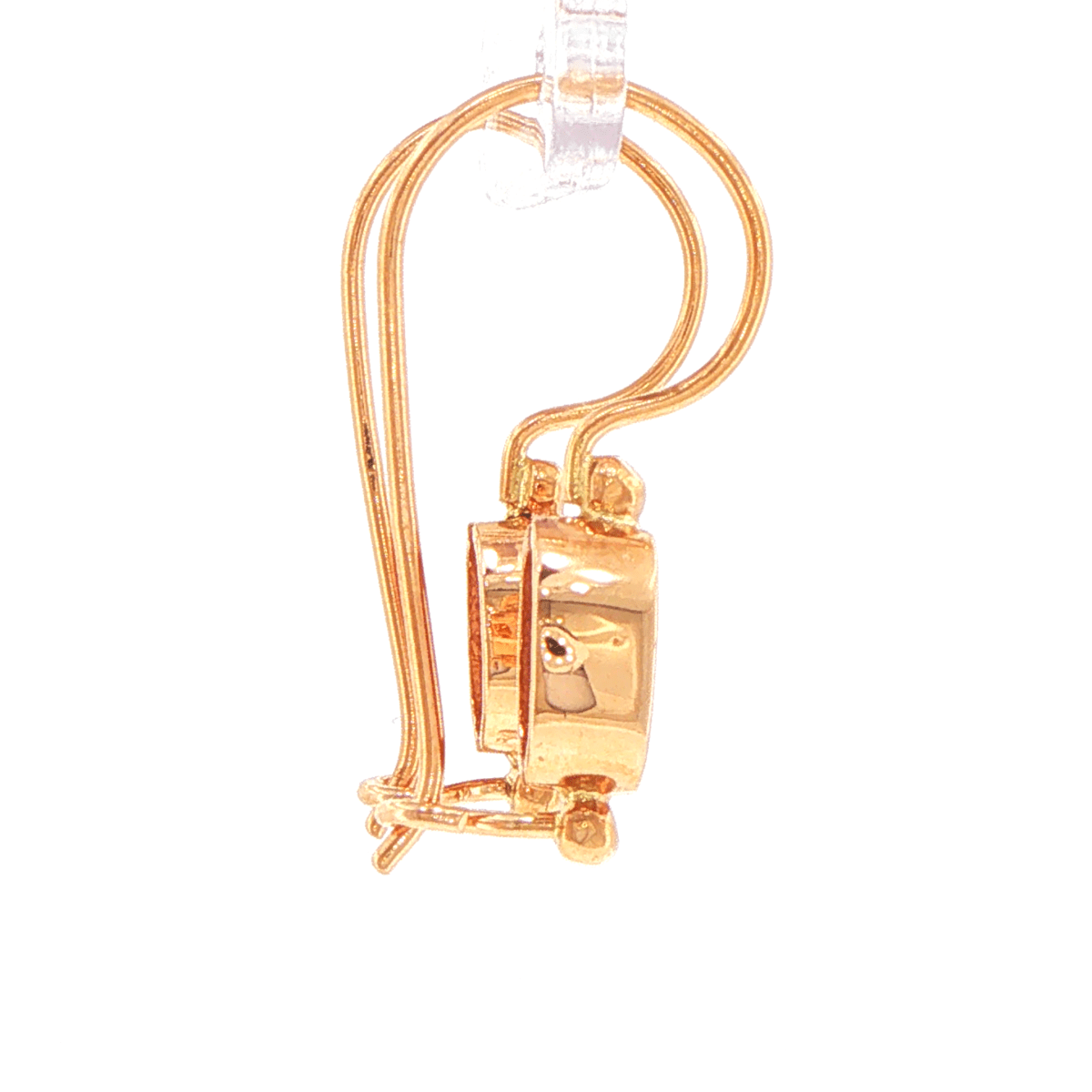 9ct Yellow Gold Bezel-Set Oval Cubic Zirconia Drop Earrings - Mega Cash Sydney