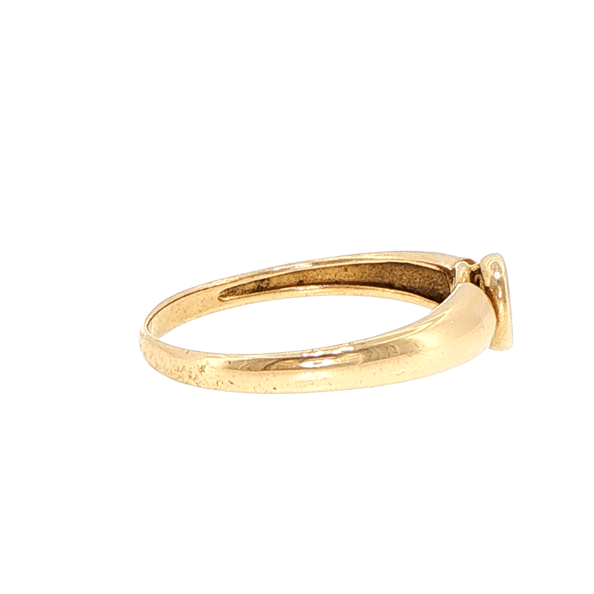 9ct Yellow Gold Bezel-Set Oval Solitaire Ring - Mega Cash Sydney