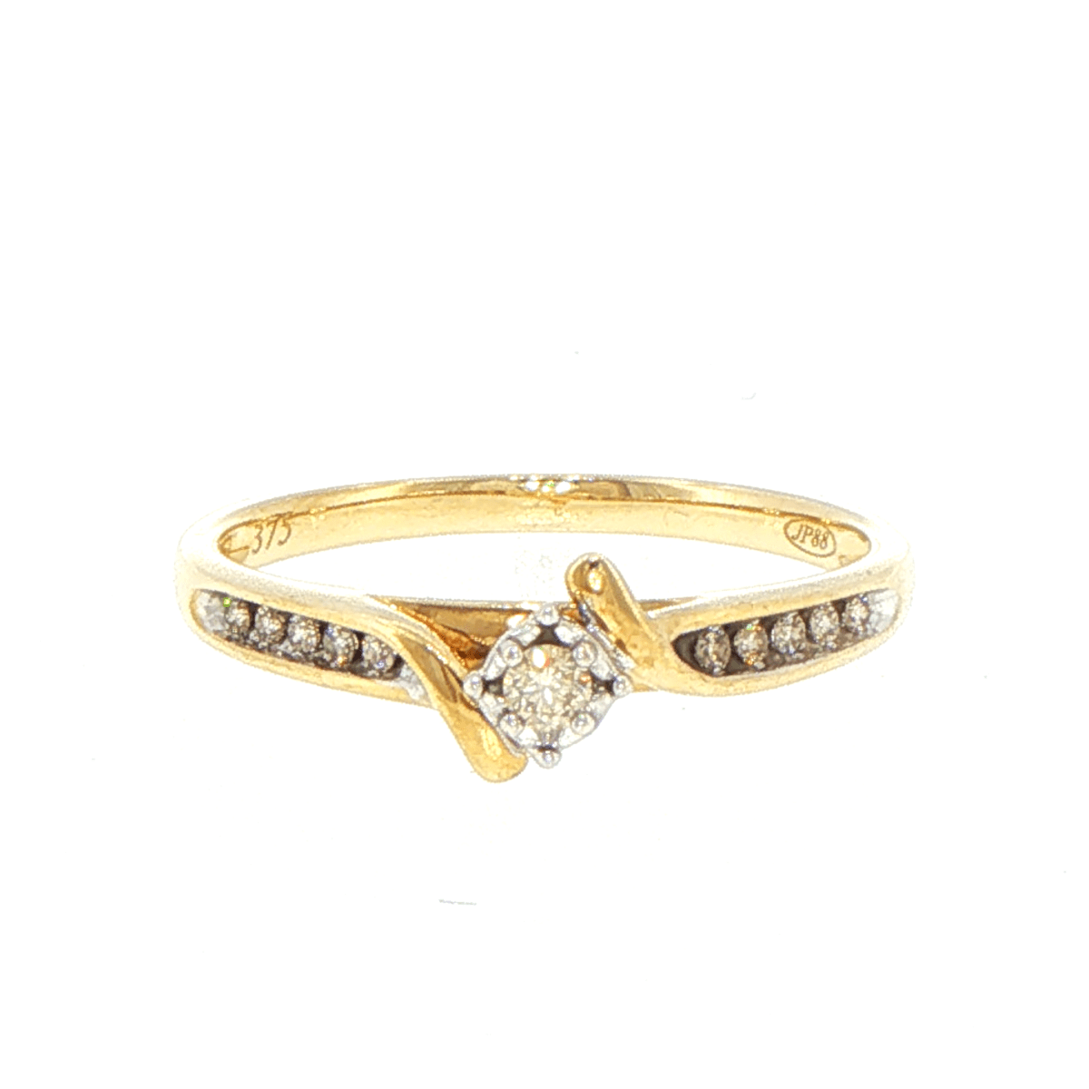 9ct Yellow Gold Bypass Diamond Engagement Ring - Mega Cash Sydney