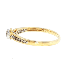 9ct Yellow Gold Bypass Diamond Engagement Ring - Mega Cash Sydney