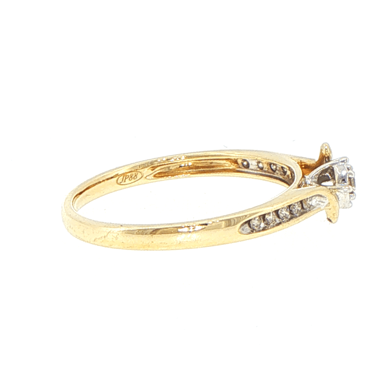 9ct Yellow Gold Bypass Diamond Engagement Ring - Mega Cash Sydney