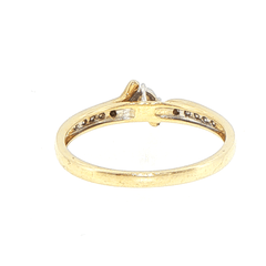 9ct Yellow Gold Bypass Diamond Engagement Ring - Mega Cash Sydney