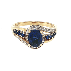 9ct Yellow Gold Bypass Ring with Diamond - Mega Cash Sydney