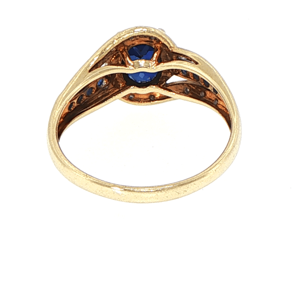9ct Yellow Gold Bypass Ring with Diamond - Mega Cash Sydney