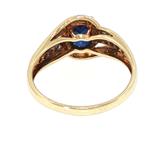 9ct Yellow Gold Bypass Ring with Diamond - Mega Cash Sydney