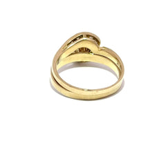 9ct Yellow Gold Cubic Zirconia Cluster Bypass 2 Ring Set - Mega Cash Sydney