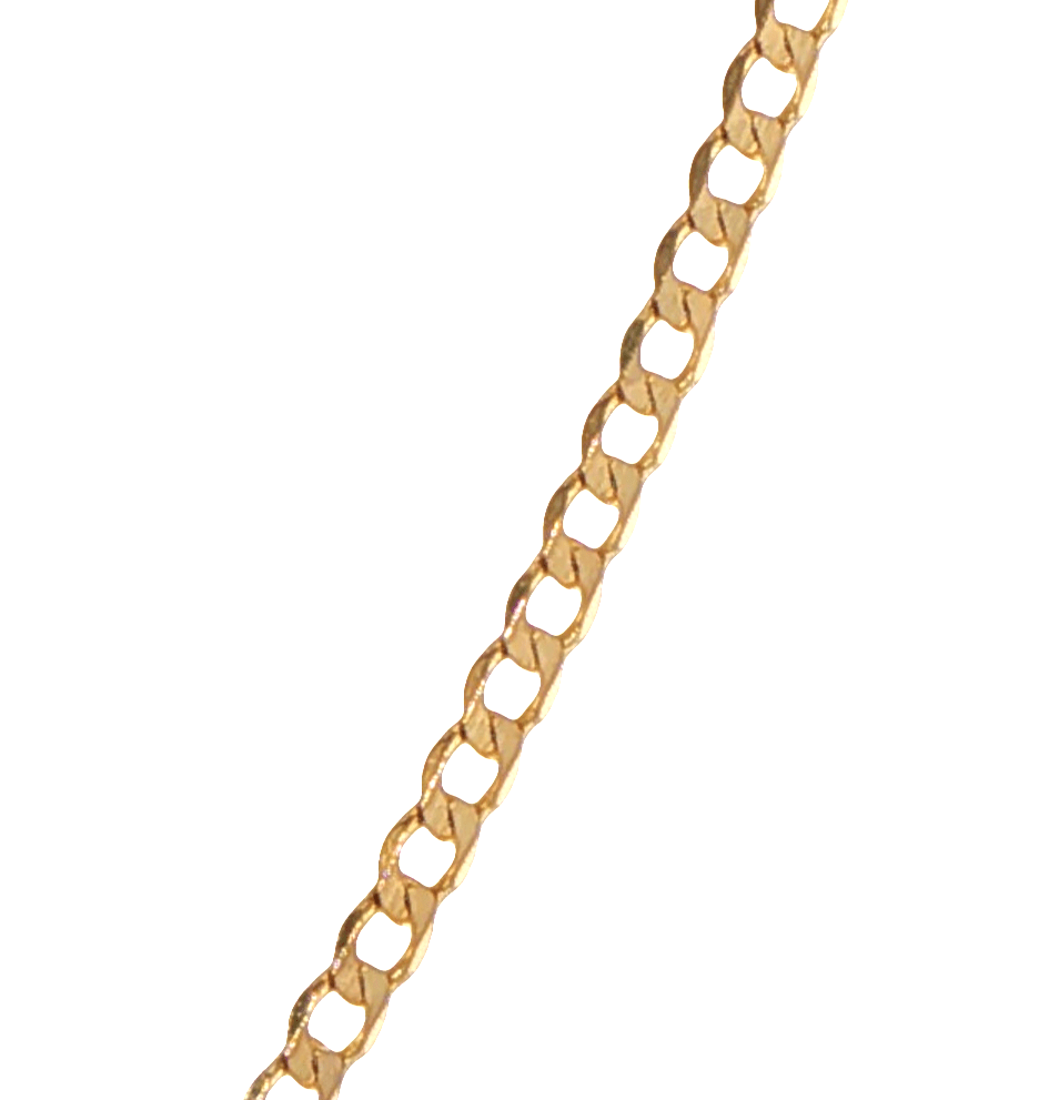 9ct Yellow Gold Delicate Flat Curb Chain Necklace - Mega Cash Sydney