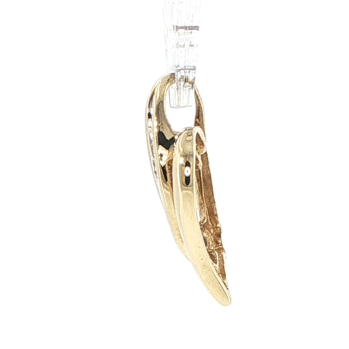 9ct Yellow Gold Diamond Accent Open Heart Pendant - Mega Cash Sydney