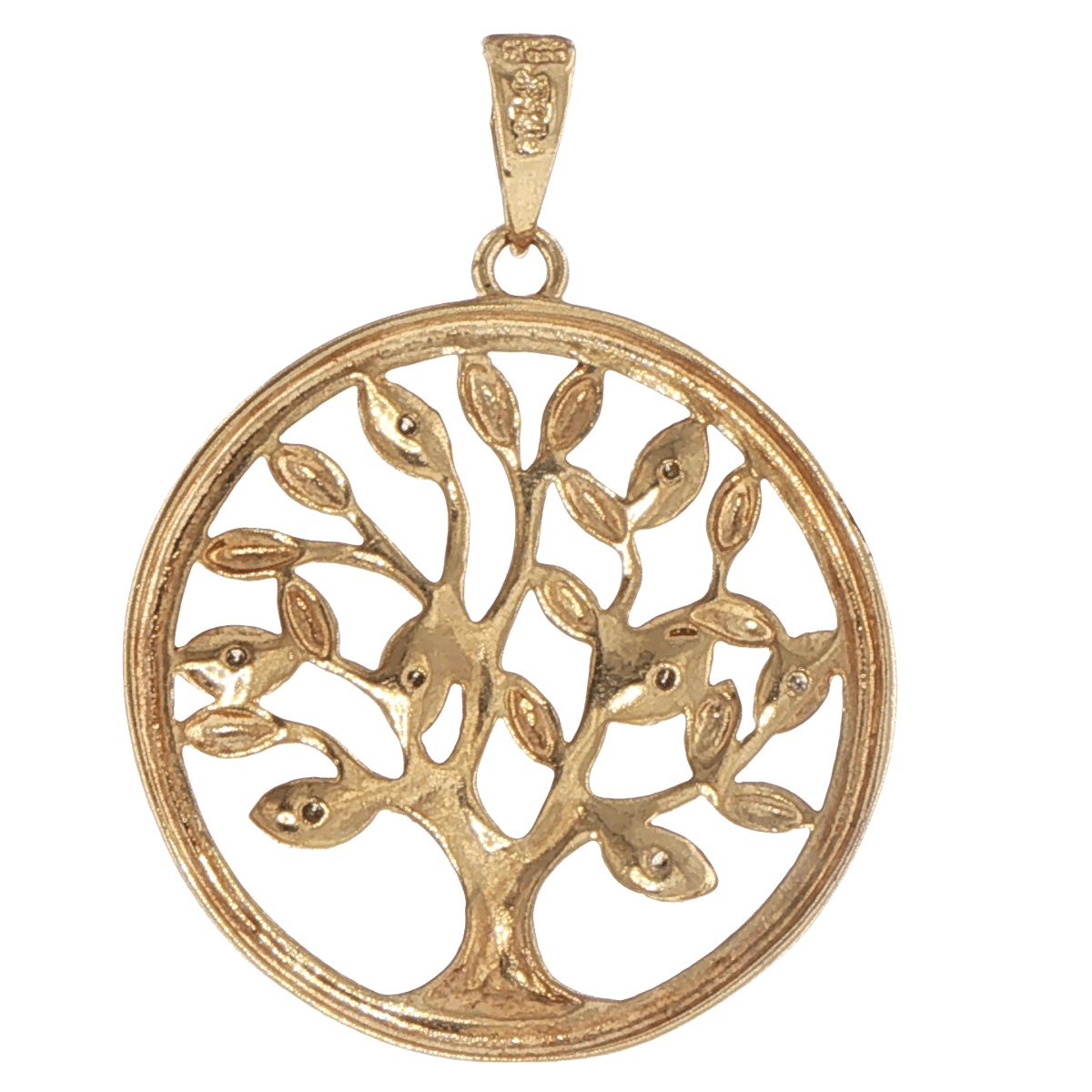 9ct Yellow Gold Diamond Accented Tree of Life Pendant - Mega Cash Sydney
