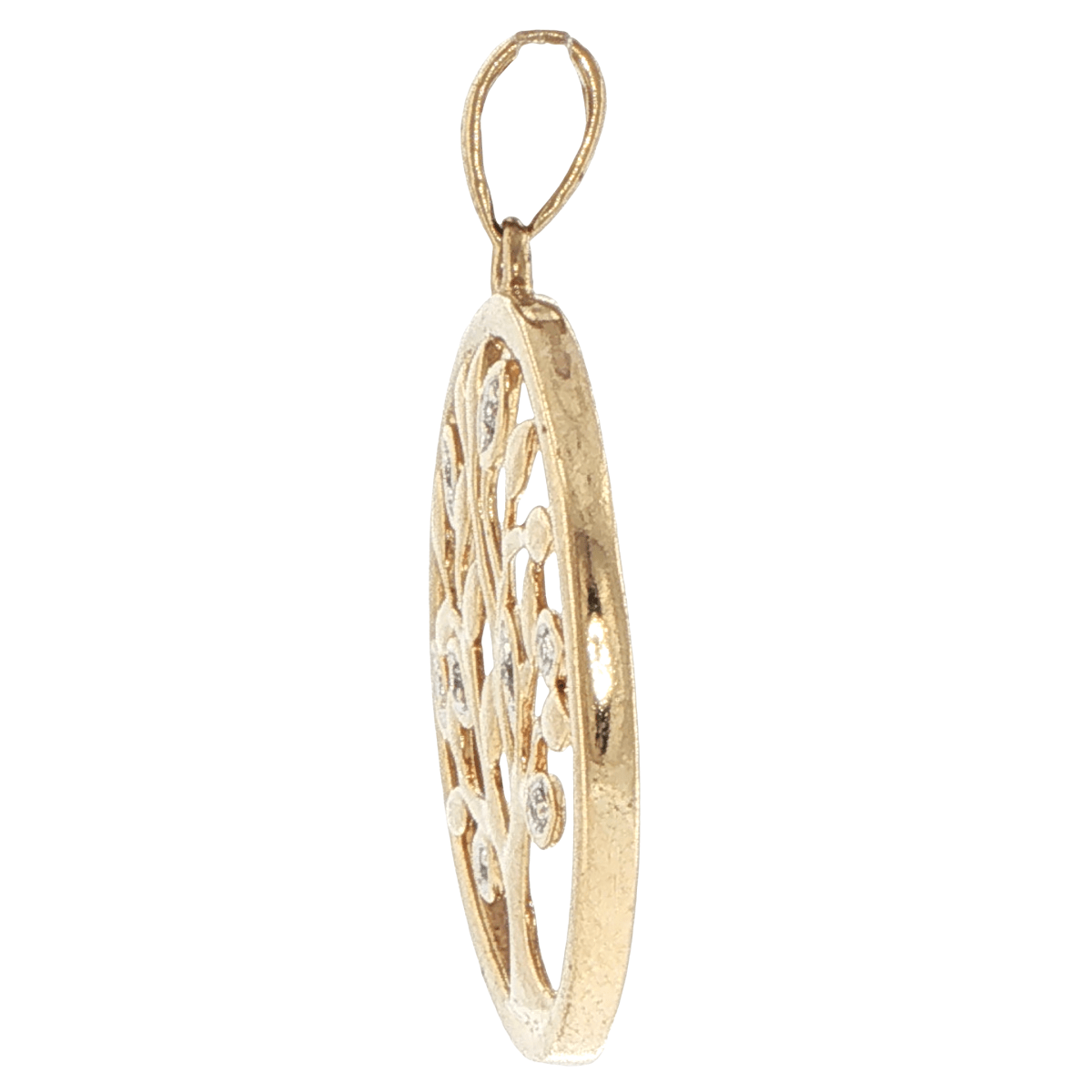 9ct Yellow Gold Diamond Accented Tree of Life Pendant - Mega Cash Sydney