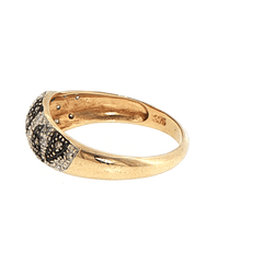 9ct Yellow Gold Diamond Animal Print Wrap Band Ring - Mega Cash Sydney
