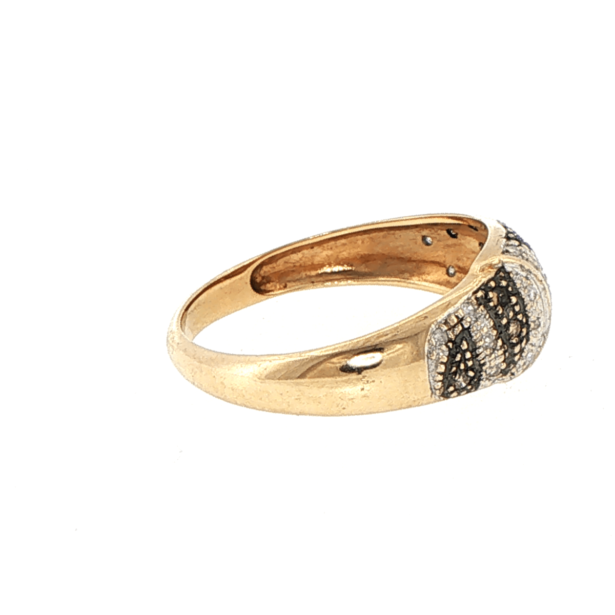 9ct Yellow Gold Diamond Animal Print Wrap Band Ring - Mega Cash Sydney
