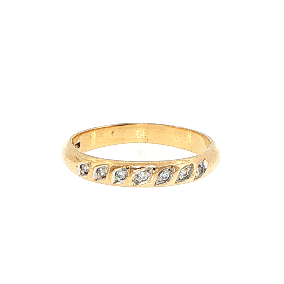 9ct Yellow Gold Diamond Band Ring - Mega Cash Sydney