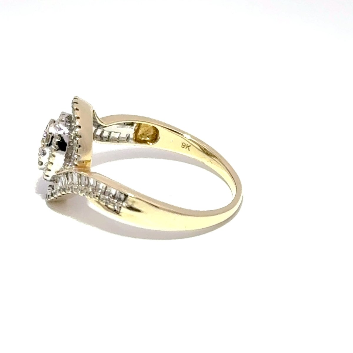 9ct Yellow Gold Diamond Bypass Cocktail Ring - Mega Cash Sydney