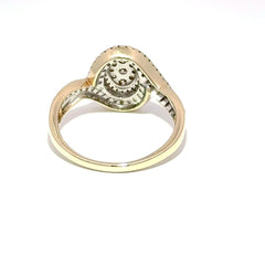 9ct Yellow Gold Diamond Bypass Cocktail Ring - Mega Cash Sydney