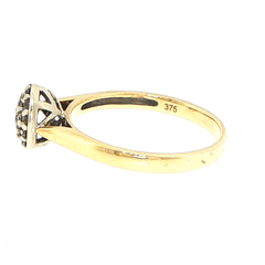 9ct Yellow Gold Diamond Circular Cluster Ring - Mega Cash Sydney