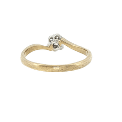 9ct Yellow Gold Diamond Cluster Bypass Ring - Mega Cash Sydney