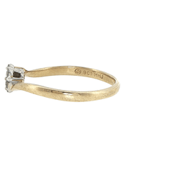 9ct Yellow Gold Diamond Cluster Bypass Ring - Mega Cash Sydney