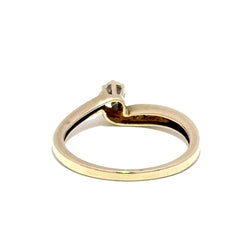 9ct Yellow Gold Diamond Cluster Bypass Ring - Mega Cash Sydney