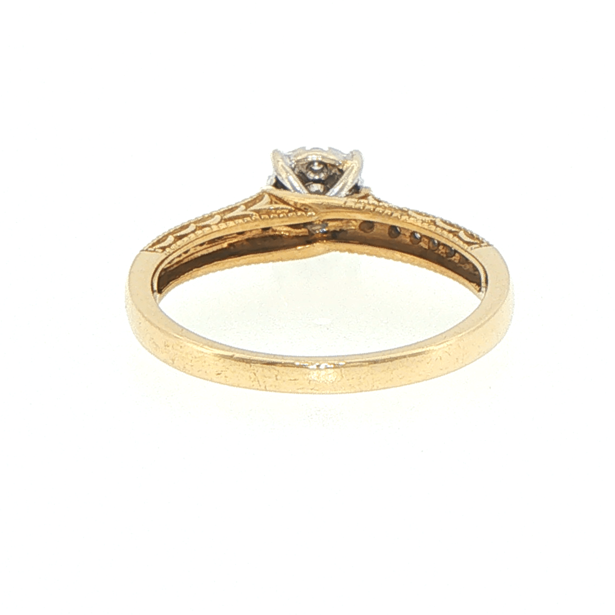 9ct Yellow Gold Diamond Cluster Engagement Ring - Mega Cash Sydney