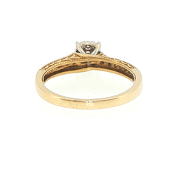 9ct Yellow Gold Diamond Cluster Engagement Ring - Mega Cash Sydney