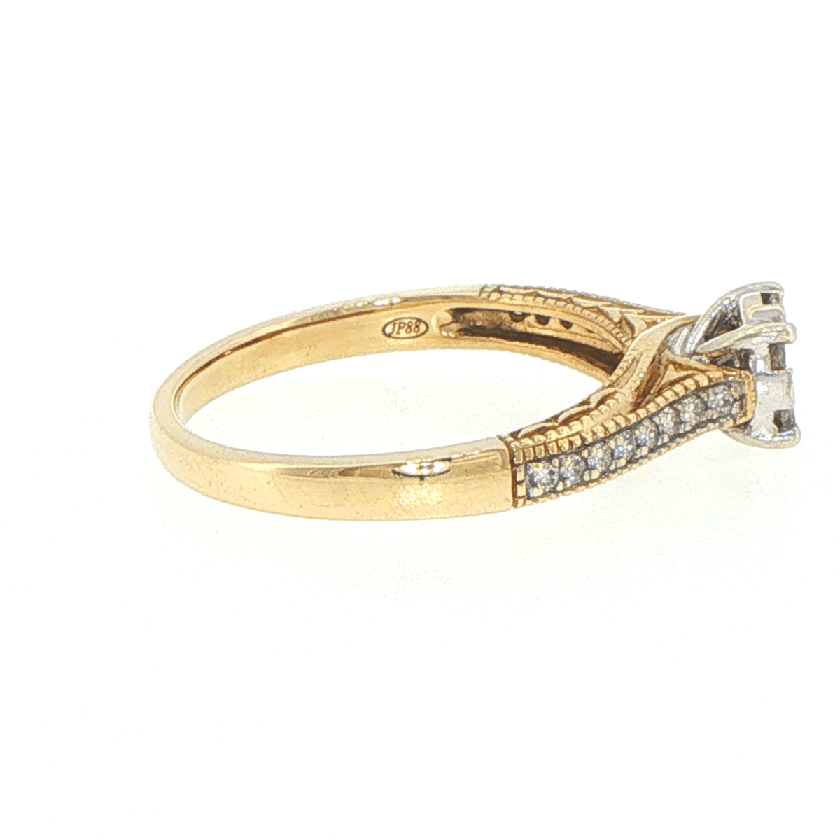 9ct Yellow Gold Diamond Cluster Engagement Ring - Mega Cash Sydney
