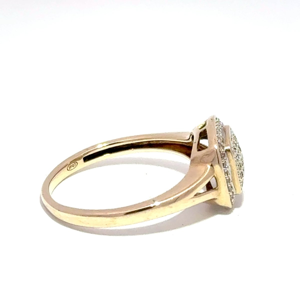 9ct Yellow Gold Diamond Cluster Halo Ring - Mega Cash Sydney